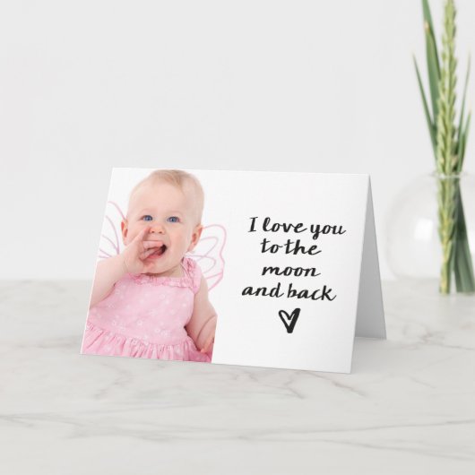 Liebe I Sie zum Mond und zur Rückseite Karte (Vorderseite)