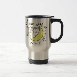 Liebe I Sie zum Mond und zur Rückseite Reisebecher