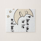 Liebe I Sie zum Mond und zur Rückseite wunderlich Puzzle (Horizontal)