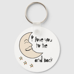 Liebe I Sie zum Mond und zur Rückseite wunderlich Schlüsselanhänger