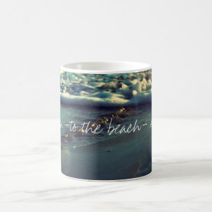 Liebe I Sie zum Strand und zur Rückseite Kaffeetasse