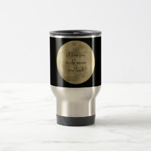 Liebe I Sie zur Mond- und Rückseitenreise-Tasse Reisebecher
