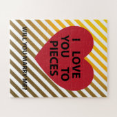 Liebe I sind Sie zu den Stücken Sie heiraten mich Puzzle (Horizontal)