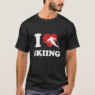 Liebe I Ski fahren T-Shirt