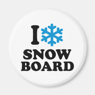 Liebe I Snowboard Magnet