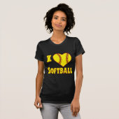 Liebe I Softball 2 T-Shirt (Vorne ganz)