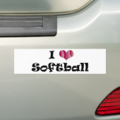 Liebe I Softball Autoaufkleber (Auf Auto)
