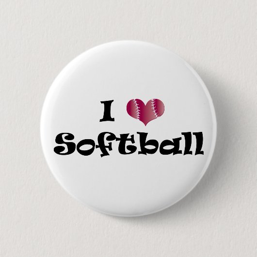 Liebe I Softball Button (Vorderseite)