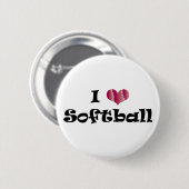 Liebe I Softball Button (Vorne & Hinten)
