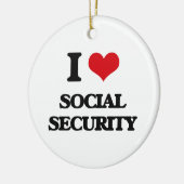 Liebe I Sozialversicherung Keramik Ornament (Links)