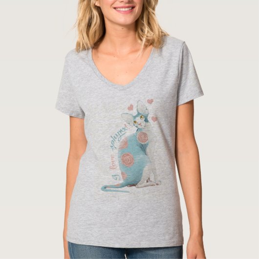 Liebe I sphynx! T-Shirt (Vorderseite)