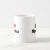 Liebe I sporks Kaffeetasse (Mittel)