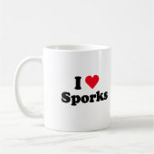 Liebe I sporks Kaffeetasse (Links)
