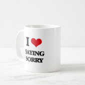 Liebe I Sprichwort traurig Kaffeetasse (Vorderseite Links)