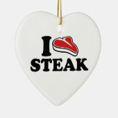 Liebe I Steak Keramik Ornament (Rechts)