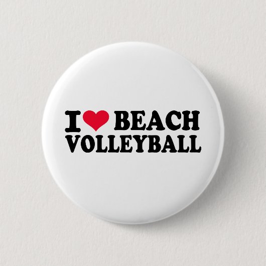 Liebe I Strand-Volleyball Button (Vorderseite)