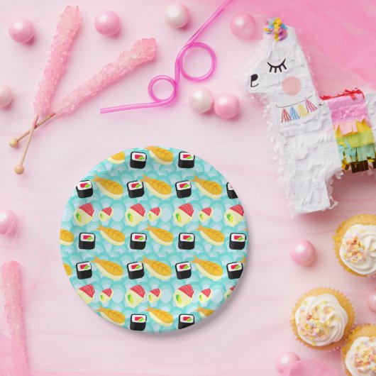 Liebe I Sushi-Papierplatte Pappteller (Party)