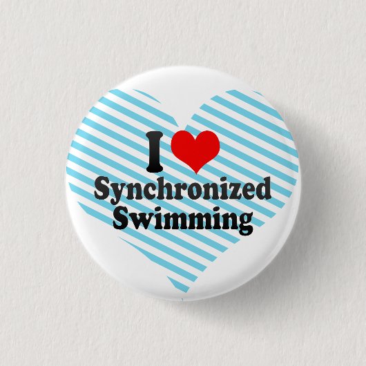 Liebe I synchronisierte Schwimmen Button (Vorderseite)