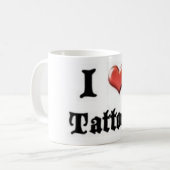 Liebe I tätowiert klassische Tasse (Vorderseite Links)