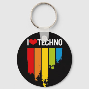 Liebe I techno Schlüsselanhänger