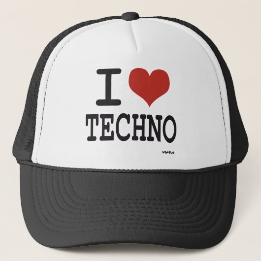Liebe I techno Truckerkappe (Vorderseite)