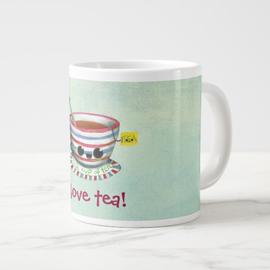 Liebe I Tee Jumbo-Tasse (Vorderseite Rechts)