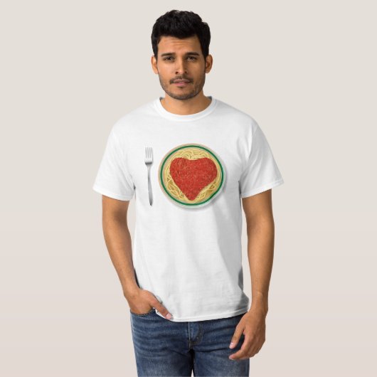 Liebe I Teigwaren T-Shirt (Vorne ganz)