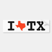 Liebe I Texas-Autoaufkleber Autoaufkleber (Vorne)