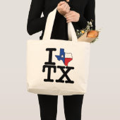 Liebe I Texas-Tasche Jumbo Stoffbeutel (Vorderseite (Produkt))