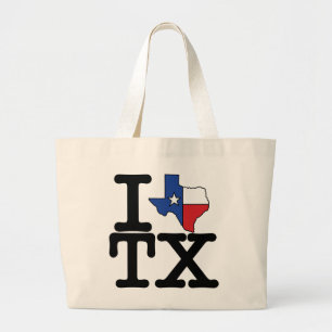 Liebe I Texas-Tasche Jumbo Stoffbeutel