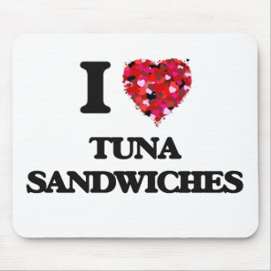 Liebe I Thunfisch-Sandwiche Mousepad