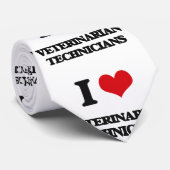 Liebe I Tierarzt-Techniker Krawatte (Gerollt)