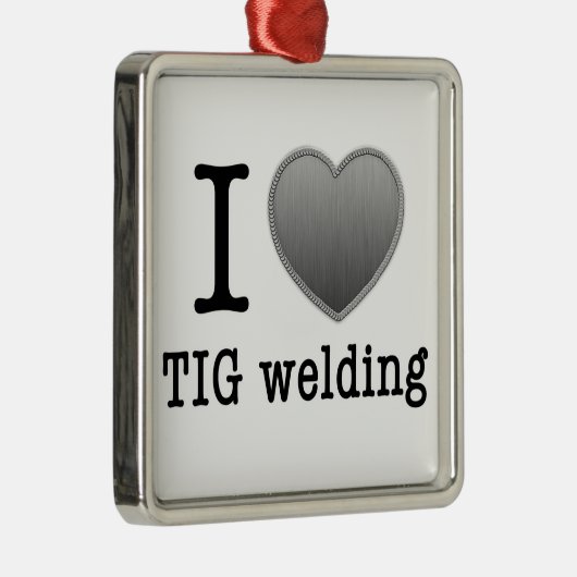 Liebe I TIG-Schweißen Silbernes Ornament (Rechts)