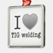 Liebe I TIG-Schweißen Silbernes Ornament (Links)