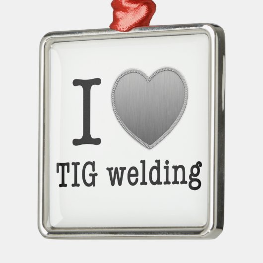 Liebe I TIG-Schweißen Silbernes Ornament (Links)