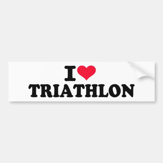 Liebe I Triathlon Autoaufkleber (Vorne)
