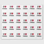 Liebe I Tweed Geschenkpapier (Flach)