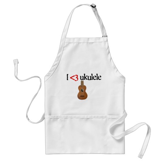 Liebe I Ukulele Schürze (Vorne)
