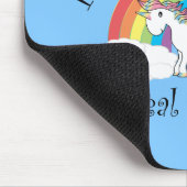 Liebe I Unicornsabkommen mit ihm blau Mousepad (Ecke)
