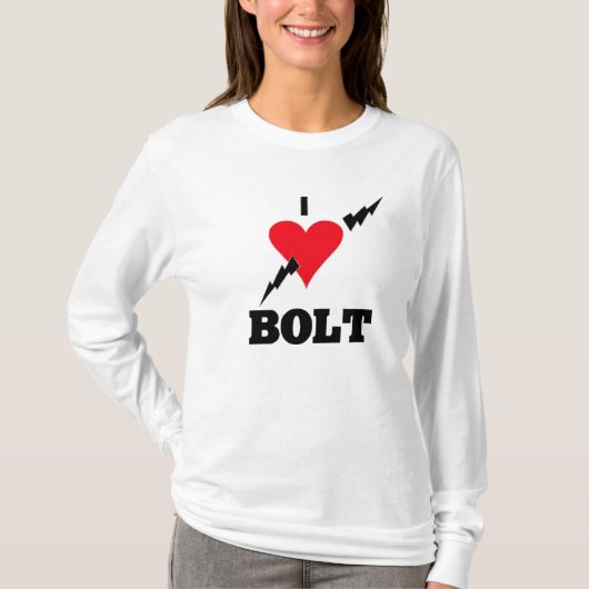 Liebe I usain Bolzen T-Shirt (Vorderseite)