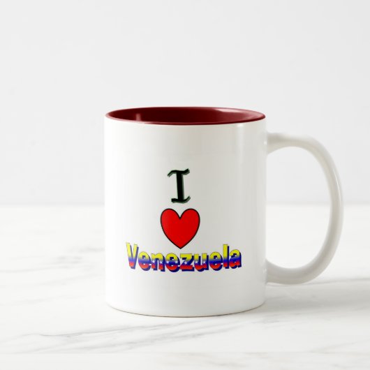 Liebe I Venezuela-Tasse Zweifarbige Tasse (Rechts)