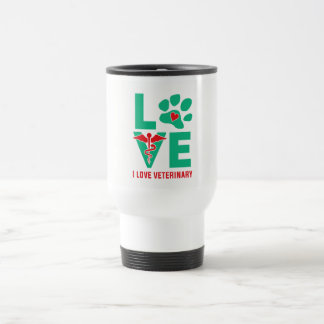 Liebe I Veterinärreise-Tasse Reisebecher