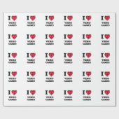 Liebe I Videospiele Geschenkpapier (Flach)