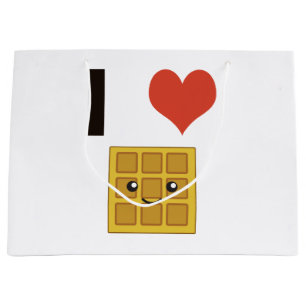 Liebe I Waffeln Große Geschenktüte