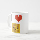 Liebe I Waffeln Kaffeetasse (Vorderseite Links)