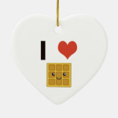Liebe I Waffeln Keramikornament (Hinten)