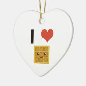 Liebe I Waffeln Keramikornament (Links)