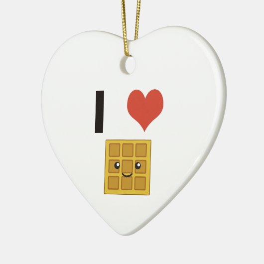 Liebe I Waffeln Keramikornament (Links)