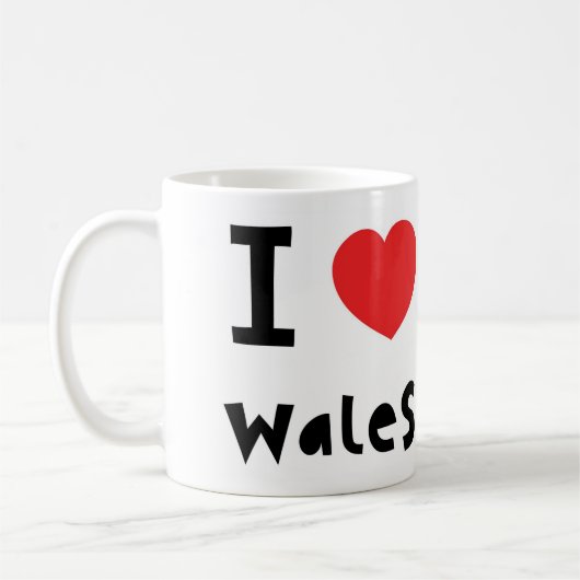 Liebe I Wales-Tasse Kaffeetasse (Links)