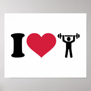 Liebe I Weightlifting Poster